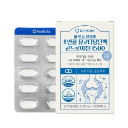 뉴트리랩스 뼈 연골 관절엔 소연골 뮤코다당단백(콘드로이친)1500 1,000mgx60정(60g)