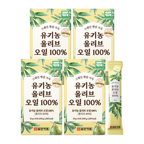 일양약품 유기농 올리브 오일 100% (10ml x 14포) x ★ 4박스 ★