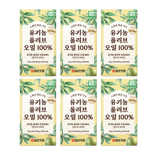 일양약품 유기농 올리브 오일 100% (10ml x 14포) x ★ 6박스 ★