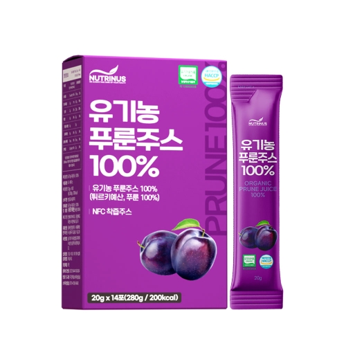 뉴트리너스 유기농 NFC 푸룬주스 100% (20g x 14포)