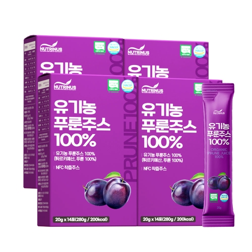 뉴트리너스 유기농 NFC 푸룬주스 100% (20g x 14포) x ★ 4박스 ★