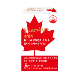 (캐나다직수입) 프리미엄 초임계 알티지 오메가-3 에이드 816.5mg x 60캡슐