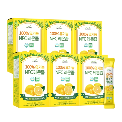 뉴트리너스 100% 유기농 NFC 레몬즙 20g x 14포 x ★ 6박스 ★