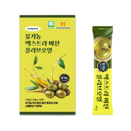 퓨레스타 유기농 엑스트라 버진 올리브오일 10g x 14포