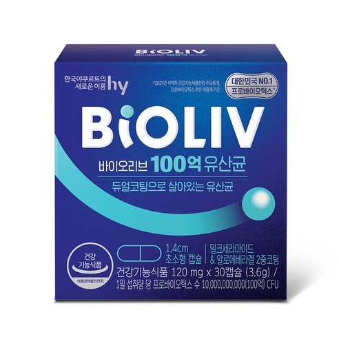 한국야쿠르트 바이오리브 100억 유산균 (120mg X 30캡슐)