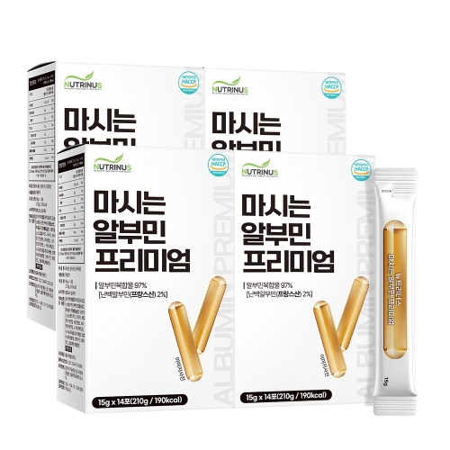 뉴트리너스 마시는 알부민 프리미엄 15g x 14포 x ★ 4박스 ★