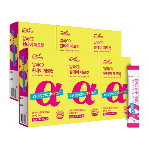 뉴트리너스 알파CD 원데이 제로컷 3g x 14포 x ★ 6박스 ★