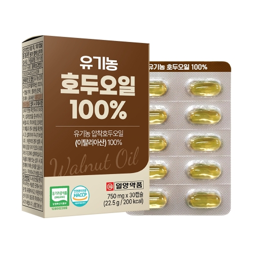 일양약품 유기농 호두오일100% 750mg x 30캡슐