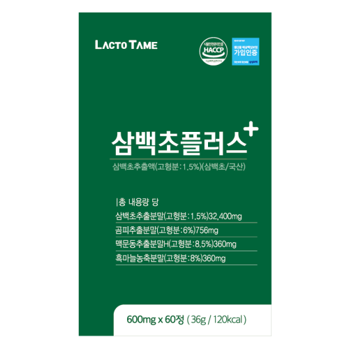 락토테미 삼백초 플러스 600mg x 60정