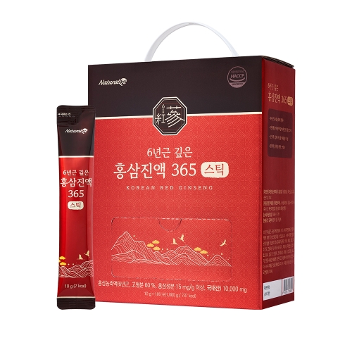 네추럴라이즈 6년근 깊은 홍삼진액 365 스틱 10g x 100포