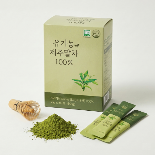 웰러스 유기농 제주 말차 100%(스틱) 2g x 30포