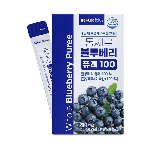 내츄럴플러스 통째로 블루베리 퓨레100 20g x 15포