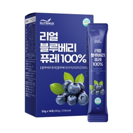 뉴트리너스 리얼 블루베리 퓨레 100% 20g x 14포