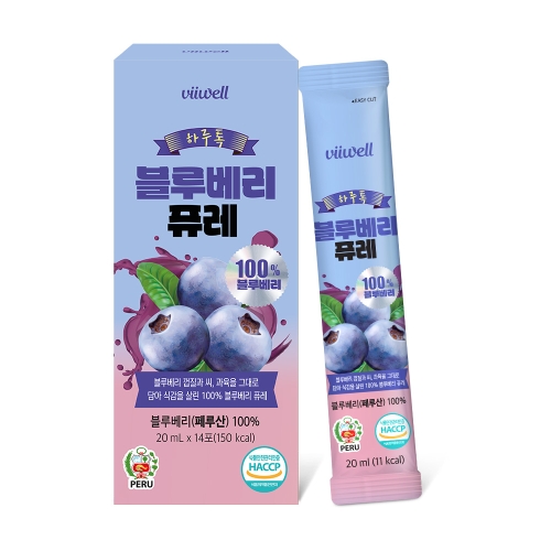 Charm Goods 비웰 하루톡 블루베리 퓨레 14포