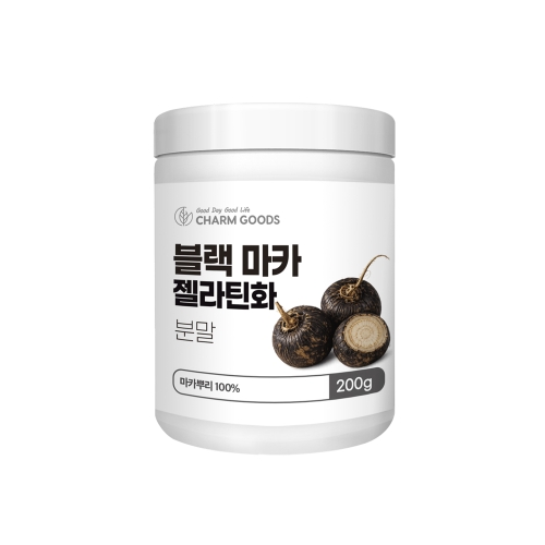 Charm Goods 블랙마카 젤라틴화 분말 200g /병(스푼)
