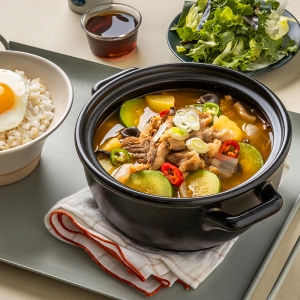 광주식 애호박찌개와 계란후라이
