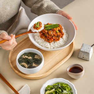 강릉식 꼬막비빔밥과 미역국