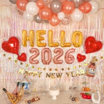 신년 연말 홈 파티 15종 세트 은박 이니셜 풍선 용품 새해 숫자 알파벳 해피뉴이어 소품