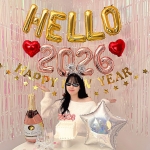 신년 연말 홈 파티 15종 세트 은박 이니셜 풍선 용품 새해 숫자 알파벳 해피뉴이어 소품