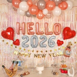 신년 연말 홈 파티 15종 세트 은박 이니셜 풍선 용품 새해 숫자 알파벳 해피뉴이어 소품