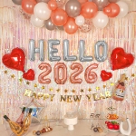 신년 연말 홈 파티 15종 세트 은박 이니셜 풍선 용품 새해 숫자 알파벳 해피뉴이어 소품