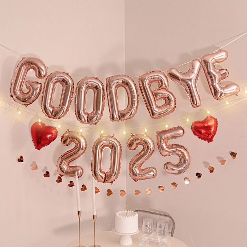 연말 홈 파티 9종 세트 풍선 용품 GOOD BYE 숫자 ALL 로즈