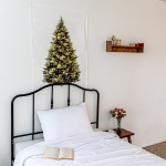 크리스마스 반짝 트리 패브릭 포스터 벽트리 전구 세트 홈 파티 데코 장식