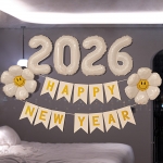 연말 파티 용품 해피뉴이어 풍선 세트 은박 신년 새해 숫자 알파벳 소품