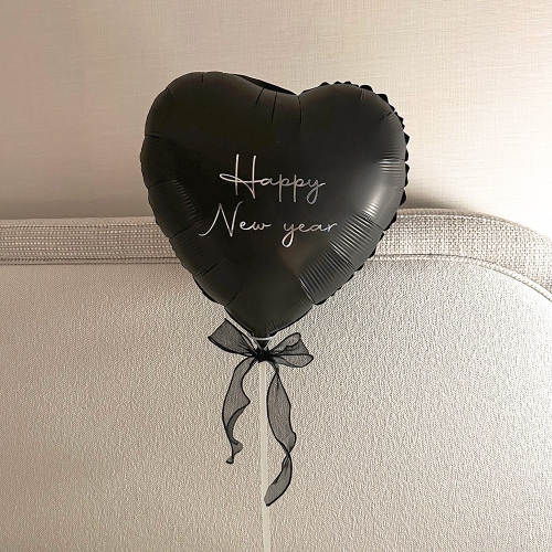 해피뉴이어 풍선 연말 홈 파티 용품 레터링 하트 신년 풍선 세트