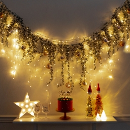 크리스마스 가랜드 벽트리 세트 180cm