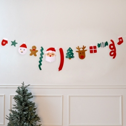 크리스마스 가랜드 루돌프 꼬불이 펠트