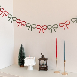 크리스마스 가랜드 발레코어 리본