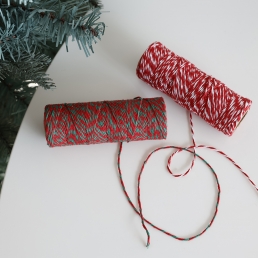크리스마스 리본 선물 포장 트와인끈 택끈