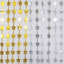 별 은박 커튼 생일 홈 파티 용품 촬영 소품 벽장식