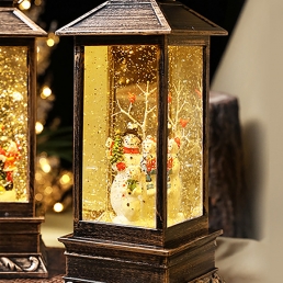 크리스마스 사각 랜턴 눈사람 오르골 무드등 스노우볼 워터볼 조명