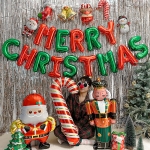 크리스마스 풍선 가랜드 세트 이니셜 홈 파티 용품 산타 눈사람 루돌프