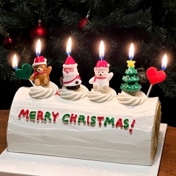 크리스마스 초 케이크 데코 산타 트리 곰돌이 5종 세트