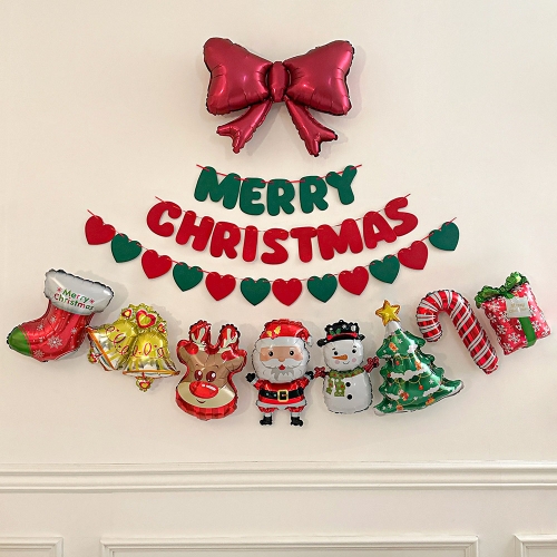 크리스마스 가랜드 산타 트리 루돌프 소품 미니 풍선
