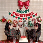 크리스마스 가랜드 산타 트리 루돌프 소품 미니 풍선