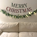 크리스마스 가랜드 전구포함 명조체 풀세트