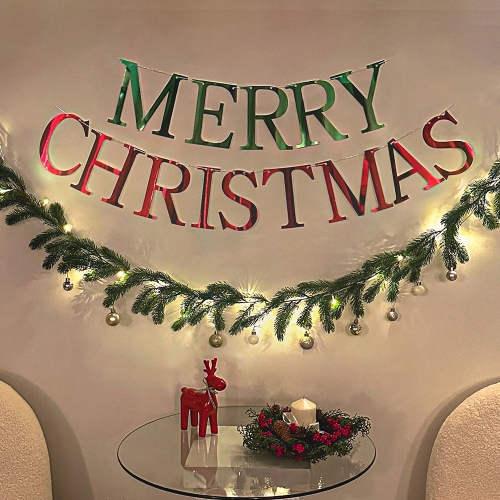 크리스마스 가랜드 전구포함 명조체 풀세트