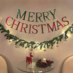 크리스마스 가랜드 전구포함 명조체 풀세트