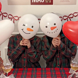 크리스마스 눈사람 풍선 2P 세트 홈 파티 용품