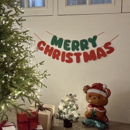 메리 크리스마스 가랜드 파티 용품 데코 소품 장식