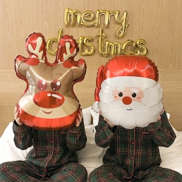 루돌프 산타 얼굴 풍선 세트 크리스마스 소품 장식 데코 용품 파티