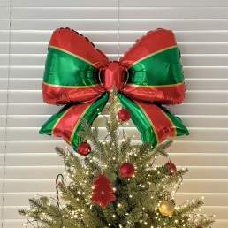 크리스마스 리본 풍선 레드 그린 장식 소품 데코 홈 파티 용품
