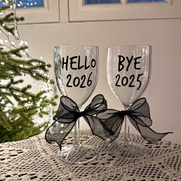 연말 신년 파티 와인 데코 이니셜 스티커 레터링 장식 크리스마스 용품