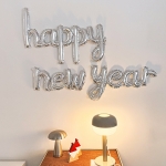 연말 홈 파티 소품 해피뉴이어 숫자 풍선 하트 필기체 세트