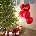 크리스마스 풍선 레드 화이트 장식 하트 데코 홈 파티 소품