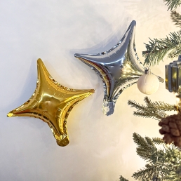 크리스마스 풍선 사각별 실버 골드 생일 파티 연말 소품 파티 용품